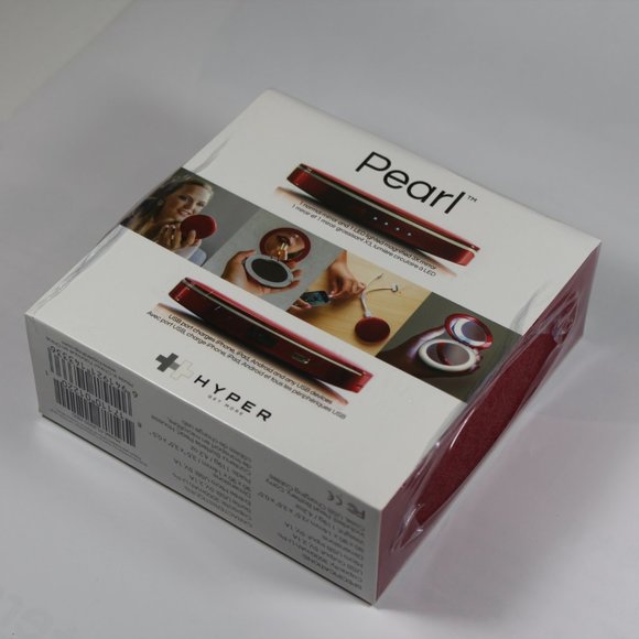 NEW Hyper Pearl Compact Mirror USB Battery, Red - Picture 3 of 4